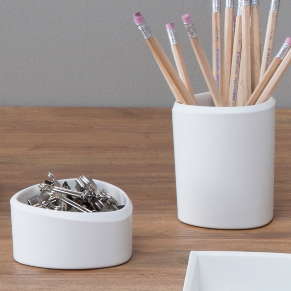 NWT 5-piece minimalist plastic organization set ✨ - Picture 3 of 6